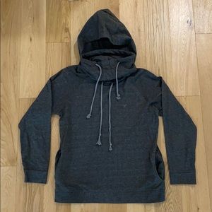Double hood and neck warmer pull over hoodie